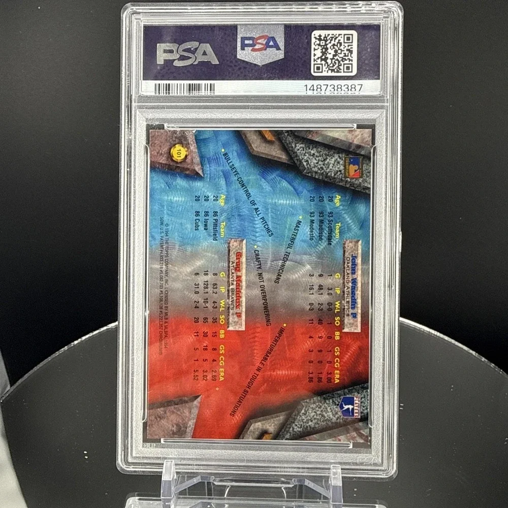 1994 Bowman's Best #101 Greg Maddux /‎ John Wasdin Dual Card – PSA 8 NM